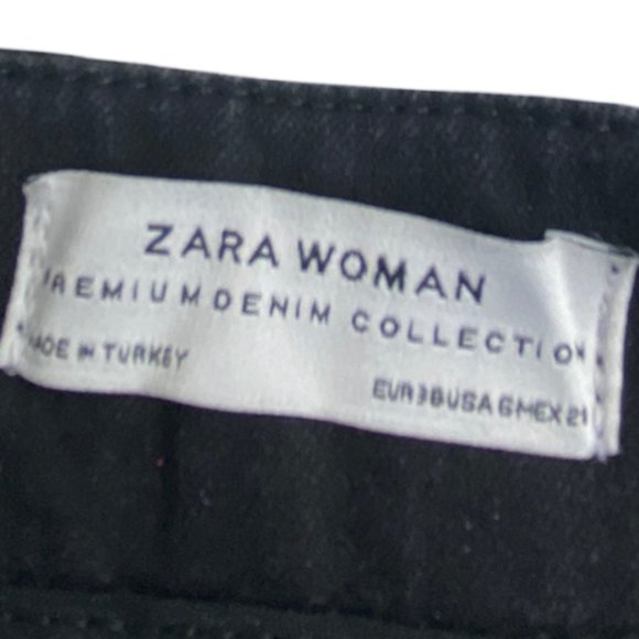 Zara Black Flair Leg Bell Bottom Jeans size 6 - Picture 6 of 6
